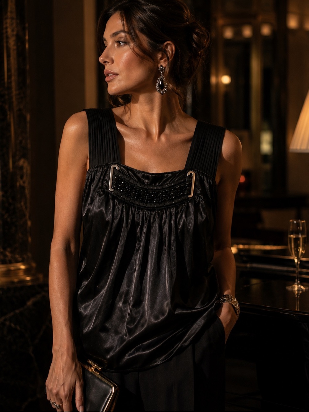 NWT ETRO Milano Silk Satin Beaded Corset Top Italy Size 40 US 4 Runway